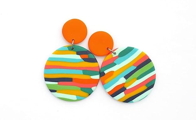 Stunning Multicolor Clay Earring For Women