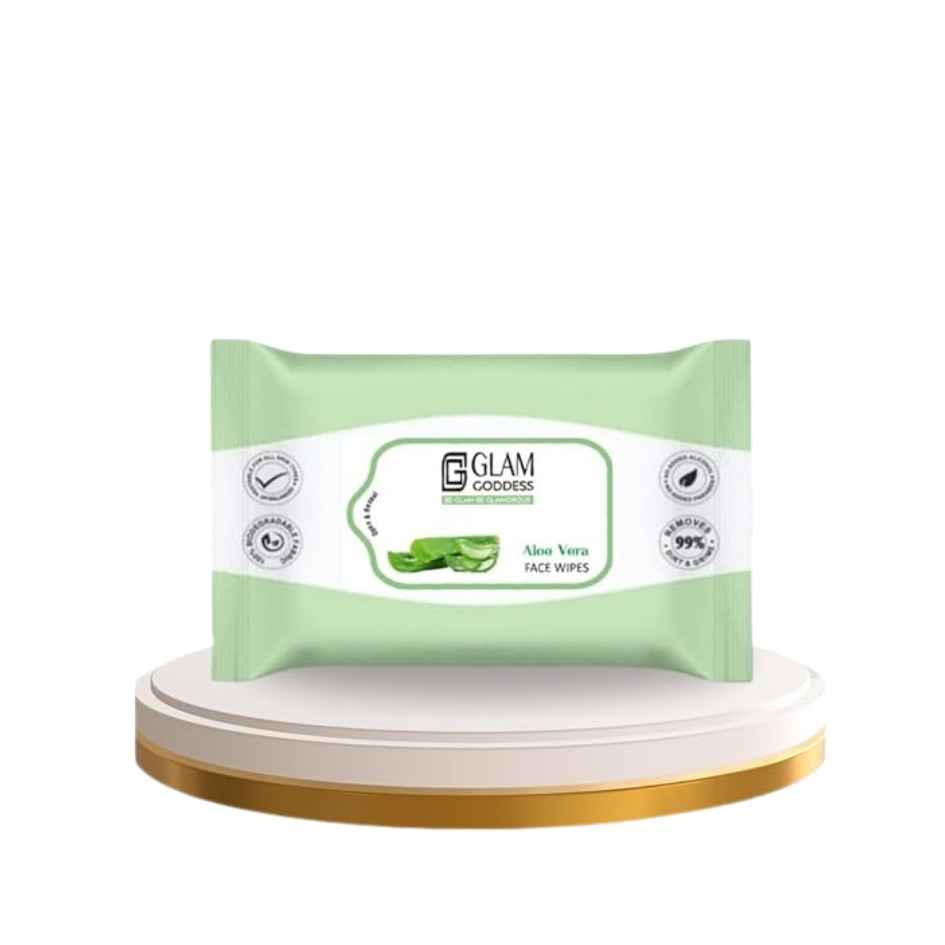 Glam Babes Aloe Vera Face Wipes Set Of 2