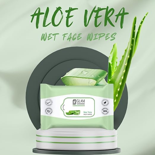 Glam Goddess Vanilla, Rose & Aloe Vera Face Wipes Pack Of 3