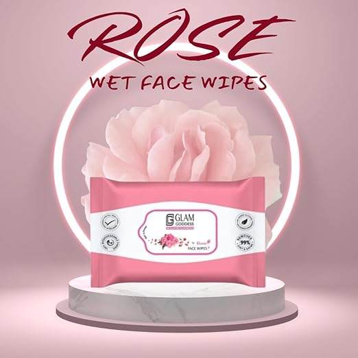 Glam Goddess Vanilla, Rose & Aloe Vera Face Wipes Pack Of 3