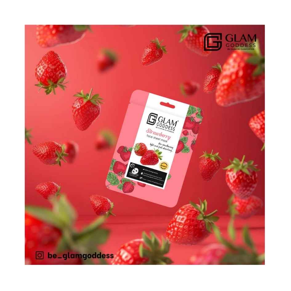 Glam Goddess Strawberry Face Sheet Mask