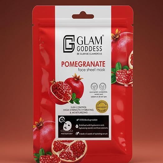 Glam Goddess Pomegranate Face Sheet Mask Pack Of 4