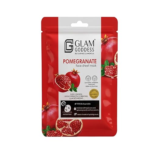 Glam Goddess Pomegranate Face Sheet Mask Pack Of 4