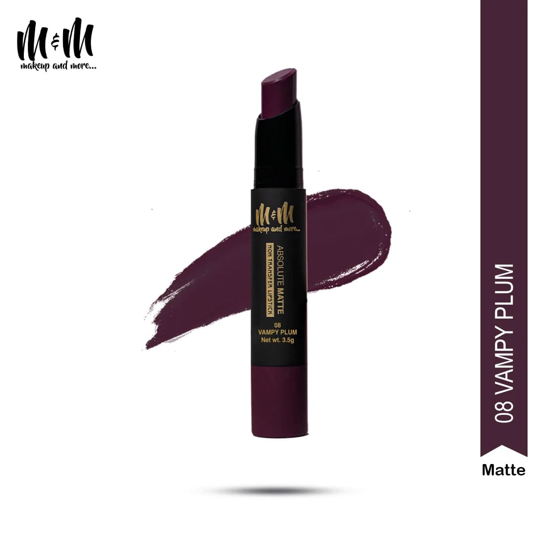 M&M Lovely Vampy Plum Lipstick For Women