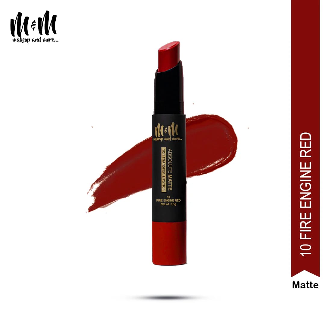 M&M Beautiful Fire Engine Red Lipstick For Women
