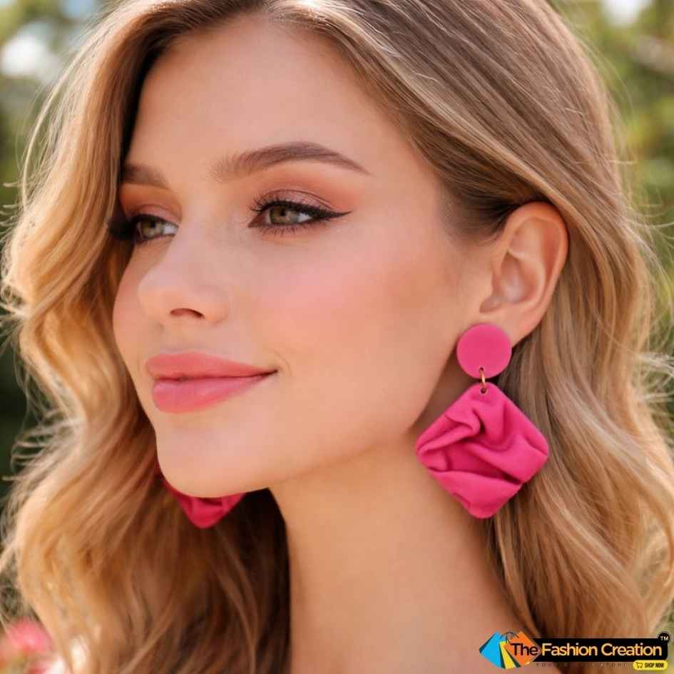 Beautiful Pink Handmade Earring For Women